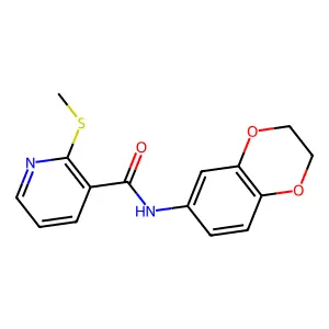 N-(2,3-dihydro-1,4-benzodioxin-6-yl)-2-methylsulfanylpyridine-3-carboxamide structure