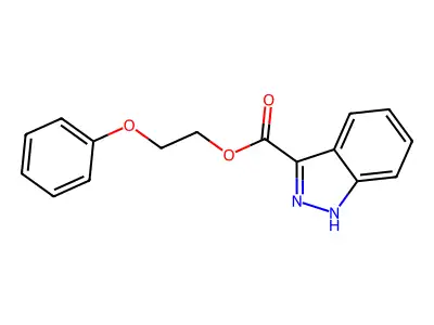 2-phenoxyethyl 1H-indazole-3-carboxylate structure