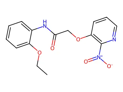 N-(2-ethoxyphenyl)-2-(2-nitropyridin-3-yl)oxyacetamide structure