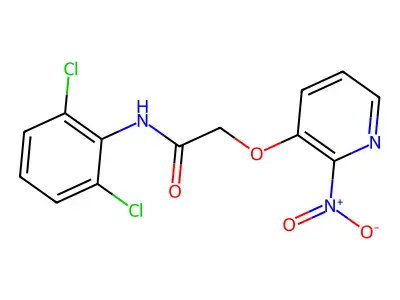 N-(2,6-dichlorophenyl)-2-(2-nitropyridin-3-yl)oxyacetamide structure