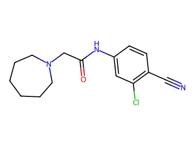 2-(azepan-1-yl)-N-(3-chloro-4-cyanophenyl)acetamide structure