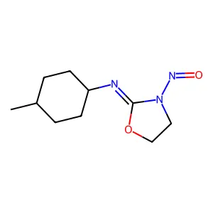 N-(4-methylcyclohexyl)-3-nitroso-1,3-oxazolidin-2-imine structure