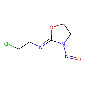 (2Z)-N-(2-Chloroethyl)-3-nitroso-1,3-oxazolidin-2-imine structure