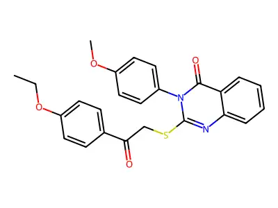 2-((2-(4-Ethoxyphenyl)-2-oxoethyl)thio)-3-(4-methoxyphenyl)-4(3H)-quinazolinone structure