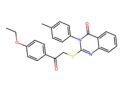 2-((2-(4-Ethoxyphenyl)-2-oxoethyl)thio)-3-(4-methylphenyl)-4(3H)-quinazolinone structure