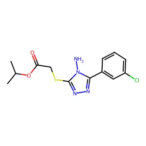 Isopropyl ((4-amino-5-(3-chlorophenyl)-4H-1,2,4-triazol-3-YL)thio)acetate structure