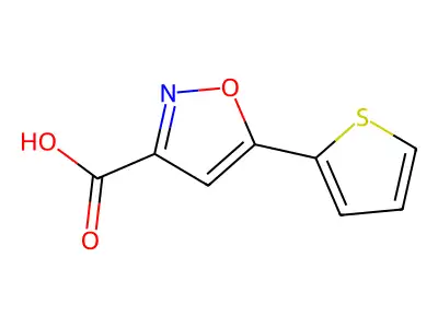 5-(Thiophen-2-yl)-1,2-oxazole-3-carboxylic acid structure