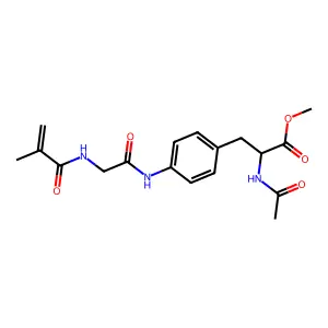 methyl 2-acetamido-3-[4-[[2-(2-methylprop-2-enoylamino)acetyl]amino]phenyl]propanoate structure