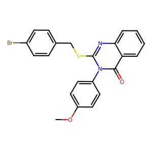 2-((4-Bromobenzyl)thio)-3-(4-methoxyphenyl)-4(3H)-quinazolinone structure