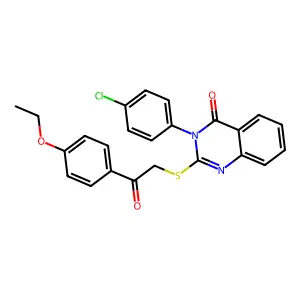 3-(4-Chlorophenyl)-2-((2-(4-ethoxyphenyl)-2-oxoethyl)thio)-4(3H)-quinazolinone structure