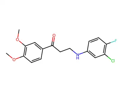 3-(3-Chloro-4-fluoroanilino)-1-(3,4-dimethoxyphenyl)-1-propanone structure