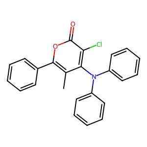 3-Chloro-4-(diphenylamino)-5-methyl-6-phenyl-2H-pyran-2-one structure