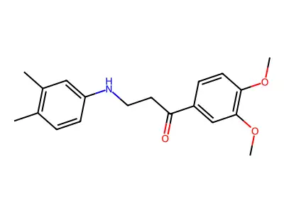 1-(3,4-Dimethoxyphenyl)-3-(3,4-dimethylanilino)-1-propanone structure