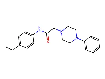 N-(4-Ethylphenyl)-2-(4-phenyl-1-piperazinyl)acetamide structure