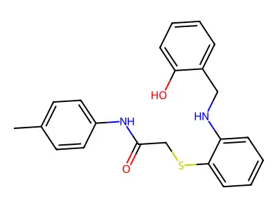 2-((2-((2-Hydroxybenzyl)amino)phenyl)thio)-N-(4-methylphenyl)acetamide structure