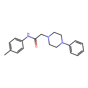 N-(4-Methylphenyl)-2-(4-phenyl-1-piperazinyl)acetamide structure
