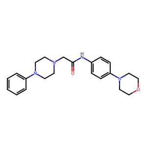N-(4-(4-Morpholinyl)phenyl)-2-(4-phenyl-1-piperazinyl)acetamide structure