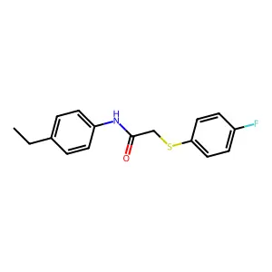 N-(4-Ethylphenyl)-2-((4-fluorophenyl)thio)acetamide structure