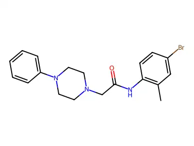 N-(4-Bromo-2-methylphenyl)-2-(4-phenyl-1-piperazinyl)acetamide structure