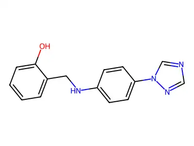 2-((4-(1H-1,2,4-Triazol-1-YL)anilino)methyl)phenol structure