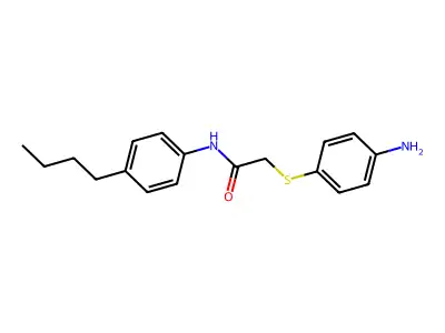 2-((4-Aminophenyl)thio)-N-(4-butylphenyl)acetamide structure