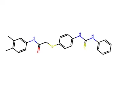 2-((4-((Anilinocarbothioyl)amino)phenyl)thio)-N-(3,4-dimethylphenyl)acetamide structure