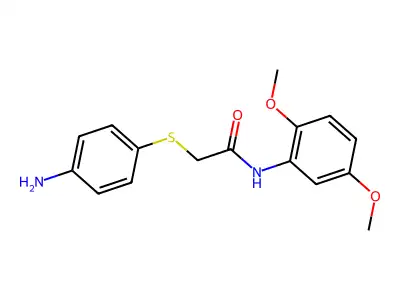 2-((4-Aminophenyl)thio)-N-(2,5-dimethoxyphenyl)acetamide structure