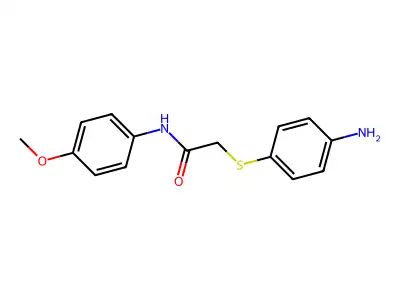 2-((4-Aminophenyl)thio)-N-(4-methoxyphenyl)acetamide structure