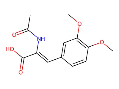 2-acetamido-3-(3,4-dimethoxyphenyl)prop-2-enoic Acid structure