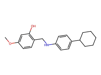 2-((4-Cyclohexylanilino)methyl)-5-methoxyphenol structure