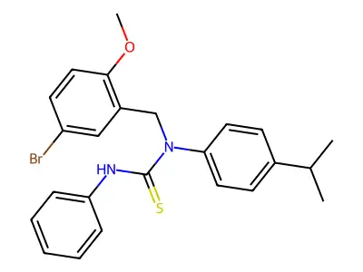 N-(5-Bromo-2-methoxybenzyl)-N-(4-isopropylphenyl)-N'-phenylthiourea structure