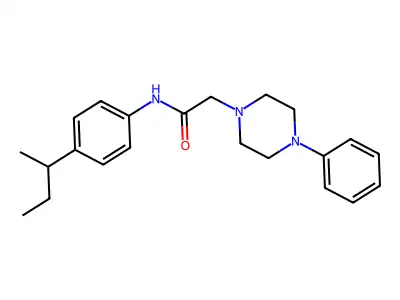 N-(4-Sec-butylphenyl)-2-(4-phenyl-1-piperazinyl)acetamide structure