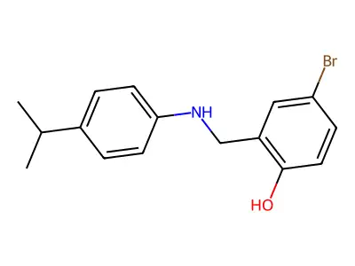 4-Bromo-2-[[[4-(1-methylethyl)phenyl]amino]methyl]phenol structure