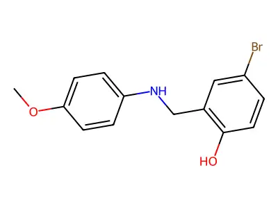4-Bromo-2-((4-methoxyanilino)methyl)phenol structure