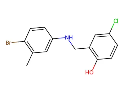 2-((4-Bromo-3-methylanilino)methyl)-4-chlorophenol structure