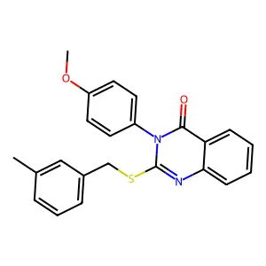 3-(4-Methoxyphenyl)-2-((3-methylbenzyl)thio)-4(3H)-quinazolinone structure