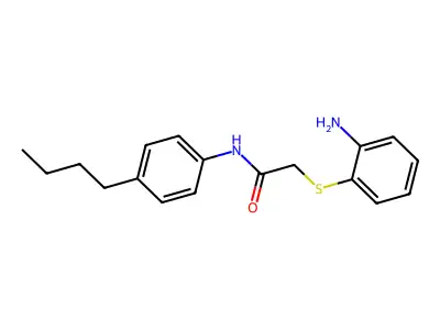 2-((2-Aminophenyl)thio)-N-(4-butylphenyl)acetamide structure