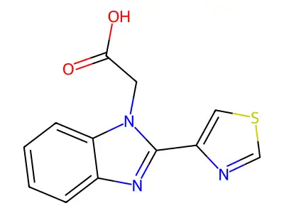 2-[2-(1,3-thiazol-4-yl)-1H-1,3-benzodiazol-1-yl]acetic acid structure
