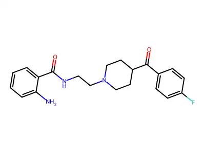 2-Amino-N-(2-(4-(4-fluorobenzoyl)piperidino)ethyl)benzamide structure