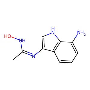 N'-(7-氨基-1H-吲哚-3-基)-N-羟基乙脒 structure