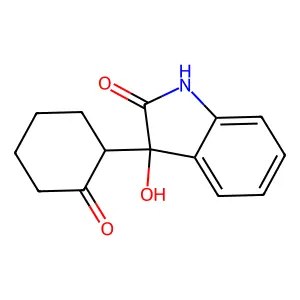 3-hydroxy-3-(2-oxocyclohexyl)indolin-2-one structure