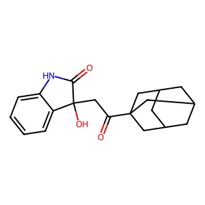 3-(1-adamantanoylmethyl)-3-hydroxy-2-oxoindole structure