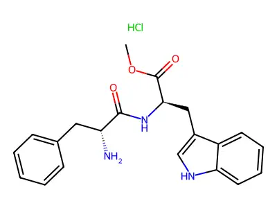 D-Tryptophan, N-D-phenylalanyl-, methyl ester, monohydrochloride structure
