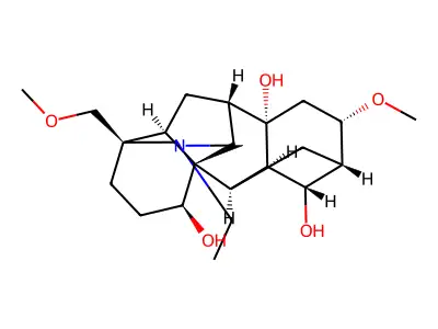 20-Ethyl-16-methoxy-4-(methoxymethyl)aconitane-1,8,14-triol structure