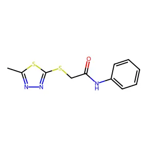2-[(5-methyl-1,3,4-thiadiazol-2-yl)sulfanyl]-N-phenylacetamide structure