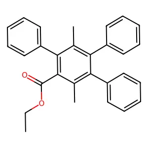 Ethyl 2,5-dimethyl-3,4,6-triphenylbenzoate structure