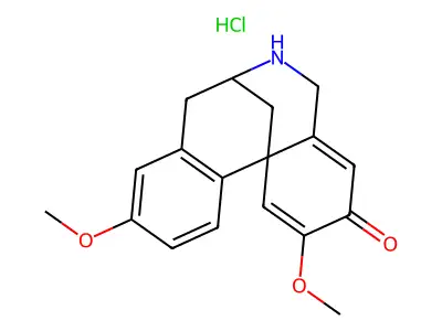 (+-)-1,2,3,4-Tetrahydro-7,11-dimethoxy-6-oxo-2,8a-methano-6H-dibenz(c,e)azocine HCl structure