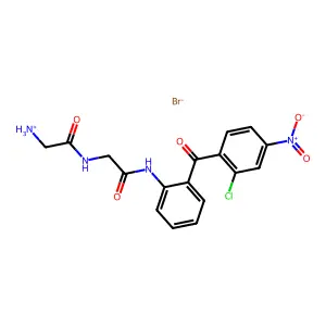 Acetanilide, 2-(2-aminoacetamido)-2'-(o-chlorobenzoyl)-4'-nitro-, hydrobromide structure
