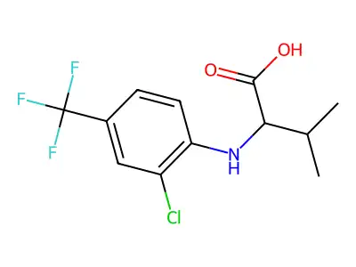 L-Valine, N-[2-chloro-4-(trifluoromethyl)phenyl]- structure