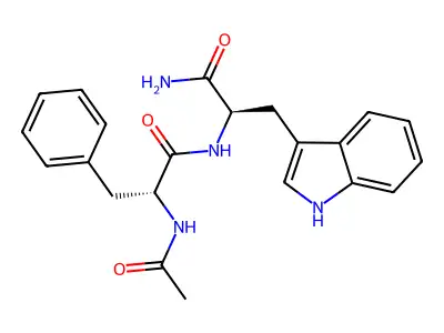 D-Tryptophanamide, N-acetyl-D-phenylalanyl- structure